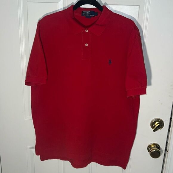 Polo Ralph Lauren Shirt Red Blue - Picture 1 of 6